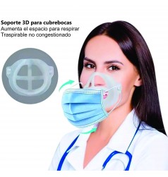 Soporte 3 D para cubrebocas 